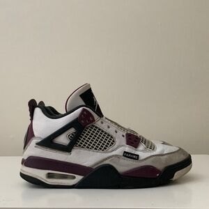 Jordan Sneakers in White, Burgundy, Black